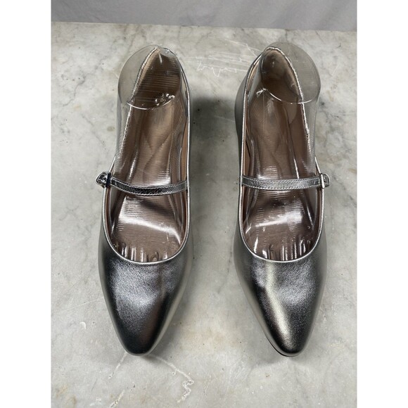Rockport Dress Flat Women’s 7.5W Taren Total Motion Silver Mary Jane - Picture 1 of 10